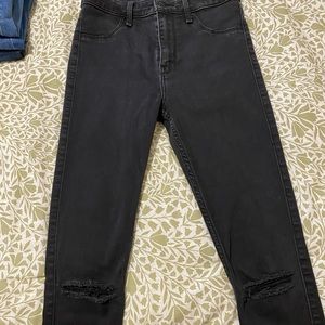 Abercrombie & Fitch jeggings. Distressed style; knees & hem.